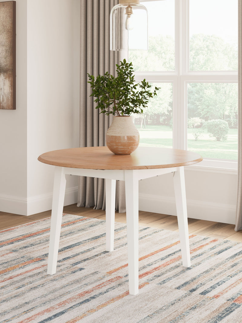 Gesthaven - Round Dining Room Drop Leaf Table - JaxCo Furniture
