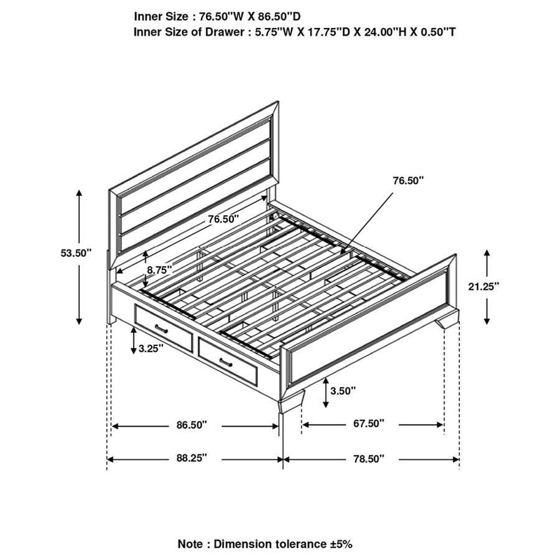 Kauffman - Wood Storage Panel Bed - JaxCo Furniture
