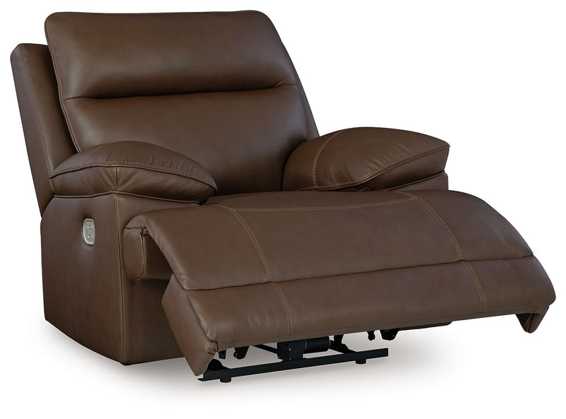 Vonryan - Tobacco - Power Recliner / Adj Headrest - JaxCo Furniture