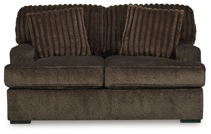 Aylesworth - Chocolate - Loveseat - JaxCo Furniture