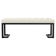 Mesa - Boucle Upholstered Tufted Accent Bench - JaxCo Furniture