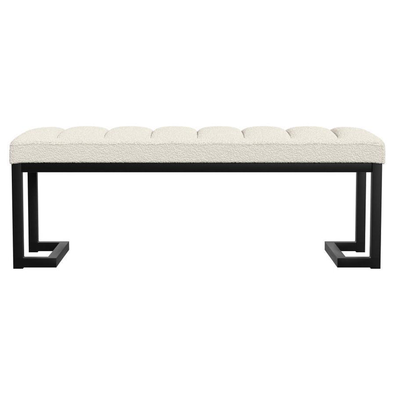 Mesa - Boucle Upholstered Tufted Accent Bench - JaxCo Furniture