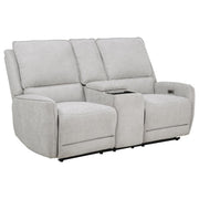 Sylmar - Chenille Upholstered Power Reclining Loveseat - Dove Gray - JaxCo Furniture
