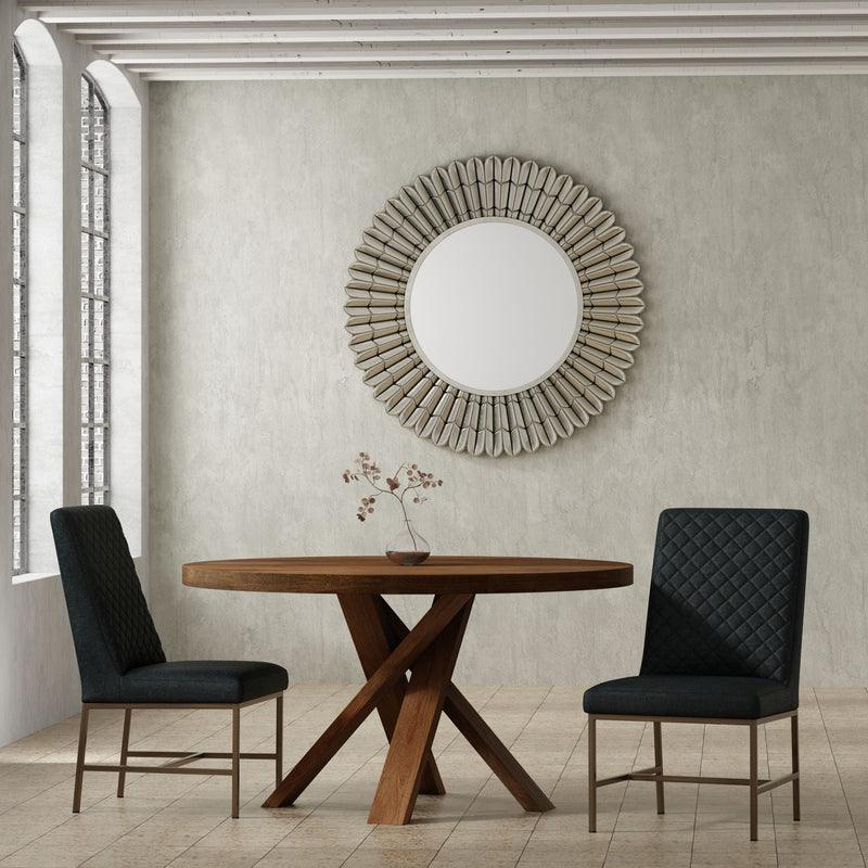Crossings - Round Dining Table With 4 Upholstered Chairs - JaxCo Furniture