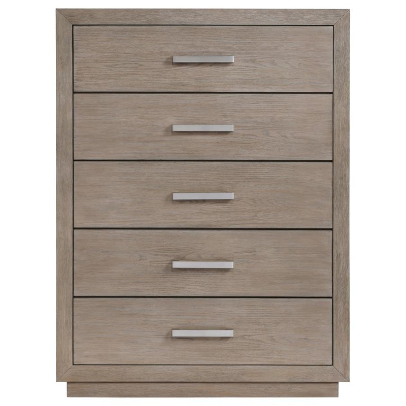 Kenora - 5-Drawer Bedroom Chest - Barley Brown - JaxCo Furniture