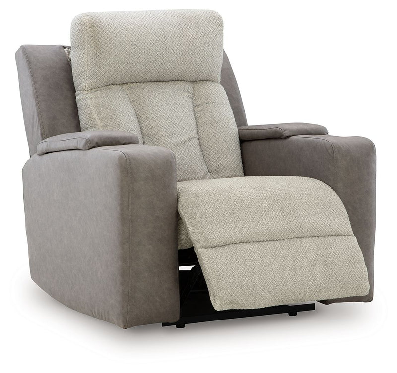 WhipLash - Sisal - Power Recliner With Adj Headrest - JaxCo Furniture