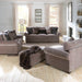 Austin - Ottoman - Dark Brown - JaxCo Furniture