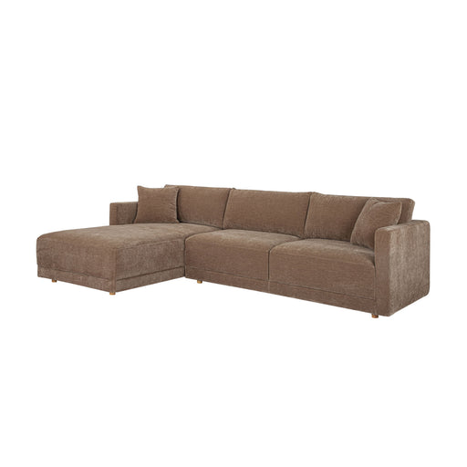 Bryn - Sectional Camel Left Stationary Sofa - Light Brown - JaxCo Furniture