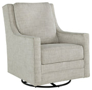 Kambria - Fog - Swivel Glider Accent Chair - JaxCo Furniture