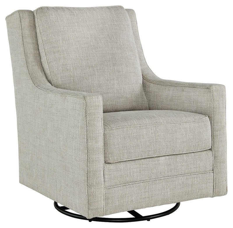 Kambria - Fog - Swivel Glider Accent Chair - JaxCo Furniture