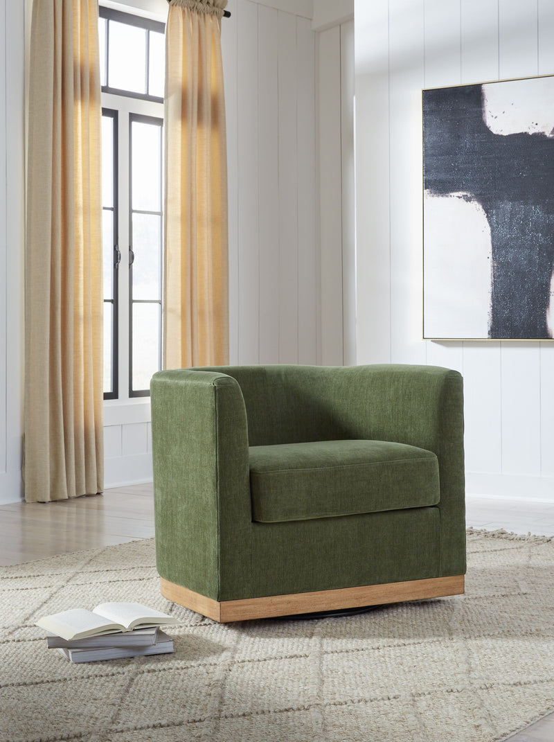 Jersonlow - Forest Green - Swivel Chair - JaxCo Furniture