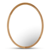 Alcott - Accent Oval Mirror - Light Brown - JaxCo Furniture