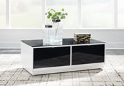 Gardoni - White / Black - Rectangular Cocktail Table - JaxCo Furniture