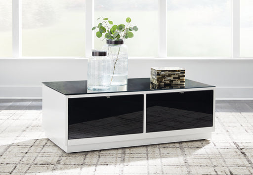 Gardoni - White / Black - Rectangular Cocktail Table - JaxCo Furniture