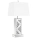 Carmen - Tapered Shade Mirrored Table Lamp - Silver - JaxCo Furniture