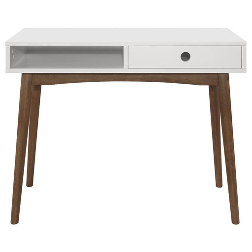 Bradenton - 1-Drawer Wood Writing Desk - White - JaxCo Furniture