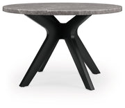 Glinari - Taupe / Black - Round Dining Room Table - JaxCo Furniture
