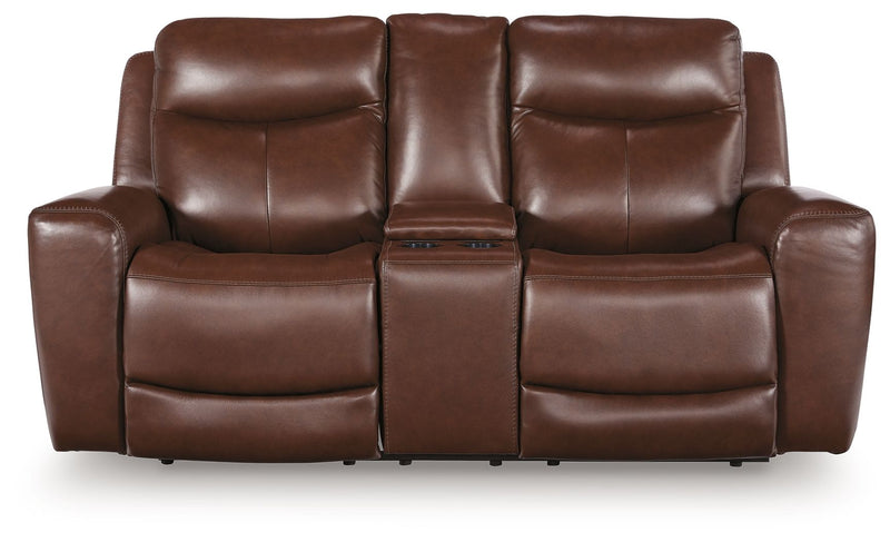 Next Move - Power Reclining Loveseat With Console / Adjustable Headrest - JaxCo Furniture