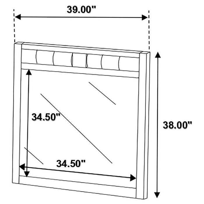 Carlton - Upholstered Rectangular Mirror - JaxCo Furniture