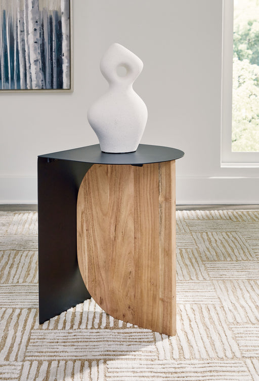 Ladgate - Black / Natural - Accent Table - JaxCo Furniture