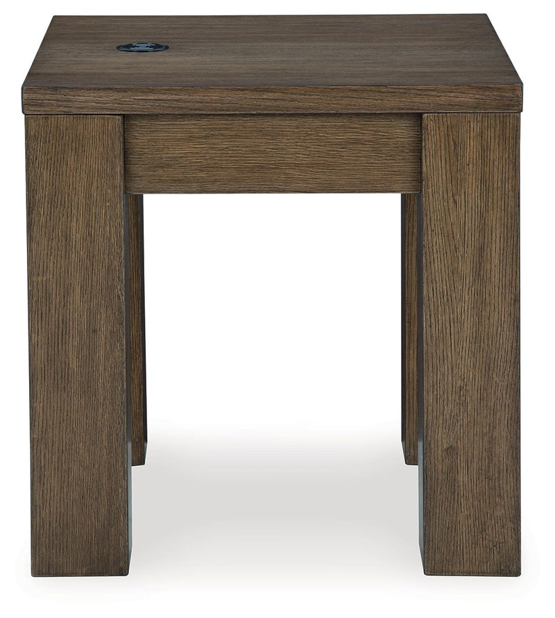 Rosswain - Warm Brown - Square End Table - JaxCo Furniture