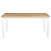 Andrews - 66" Rectangular Dining Table - Light Ash And White - JaxCo Furniture