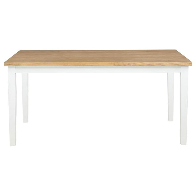 Andrews - 66" Rectangular Dining Table - Light Ash And White - JaxCo Furniture