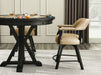 Rylie - 6 Piece Counter Dining Set (Counter Table With Game Top & 4 Counter Chairs) - Black / Sand - JaxCo Furniture