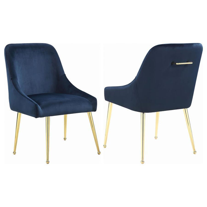 Mayette - Upholstered Side Dining Chair (Set of 2) - Blue - JaxCo Furniture