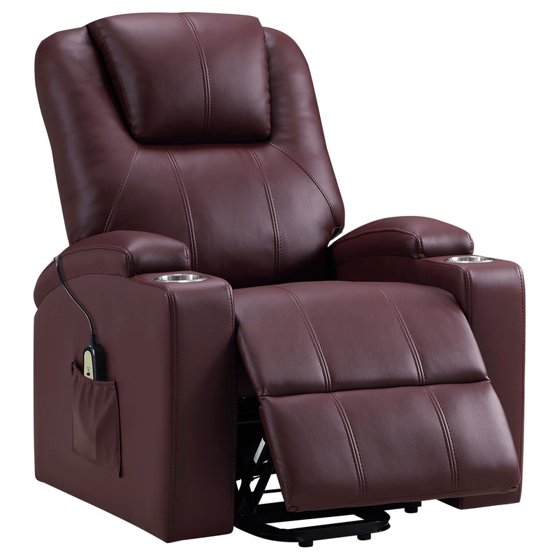 Armstrong - Upholstered Power Lift Massage Recliner - JaxCo Furniture