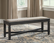 Tyler - Black / Grayish Brown - Upholstered Bench - JaxCo Furniture