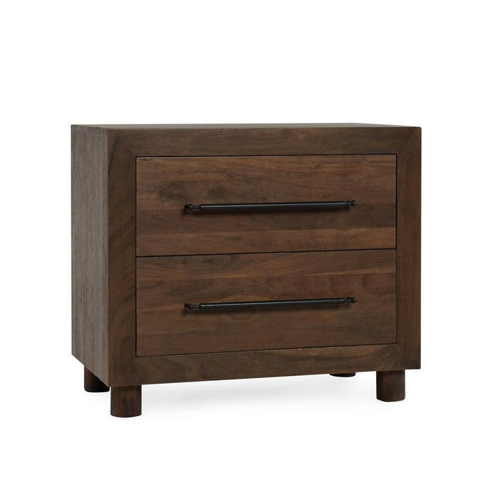 Jaxon - Wood 2 Drawer Nightstand - Cocoa Brown - JaxCo Furniture