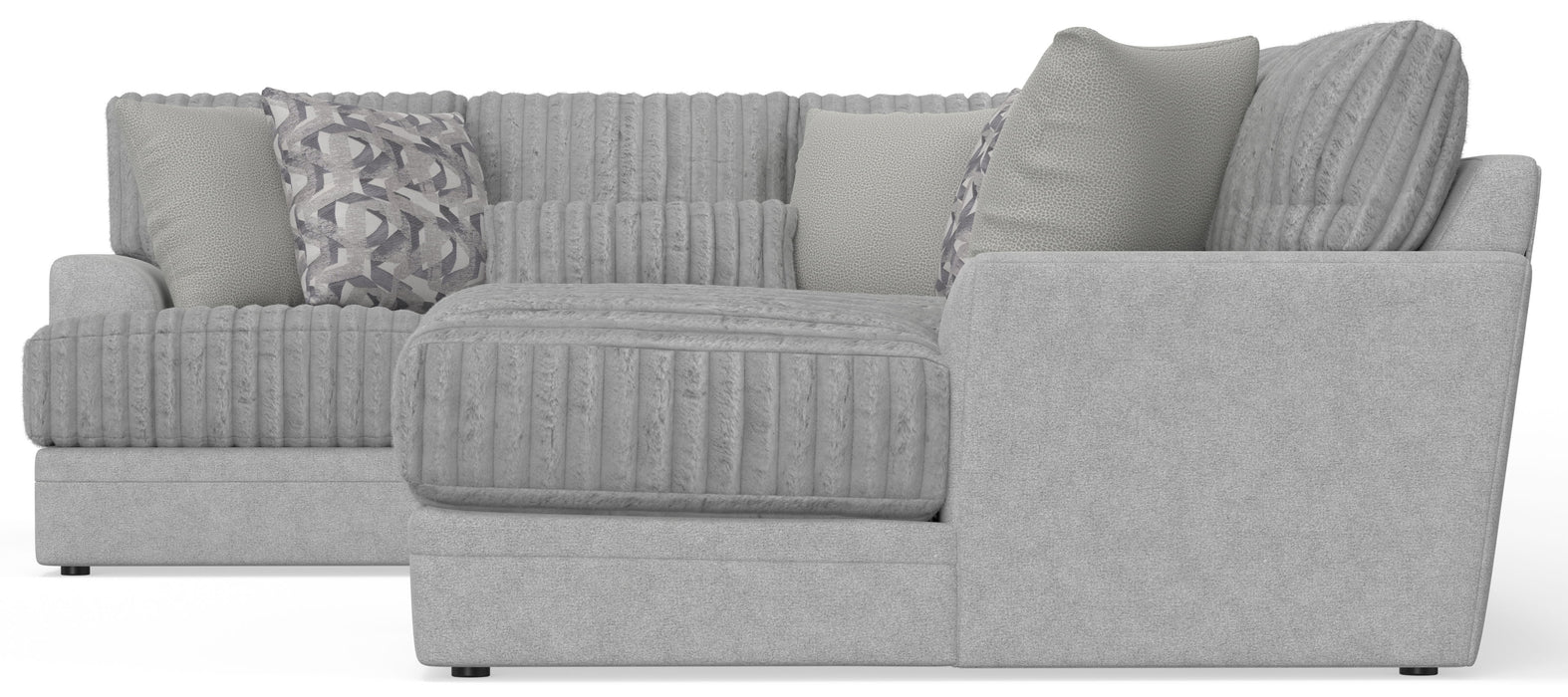 Titan - Sectional With Comfort Coil Seating And Accent Pillows - JaxCo Furniture