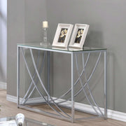 Lille - Glass Top Entryway Sofa Console Table Accents - JaxCo Furniture