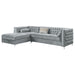 Bellaire - Upholstered Storage Chaise Sectional Sofa - Gray - JaxCo Furniture