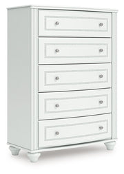 Kozlani - Five Drawer Chest - White - JaxCo Furniture