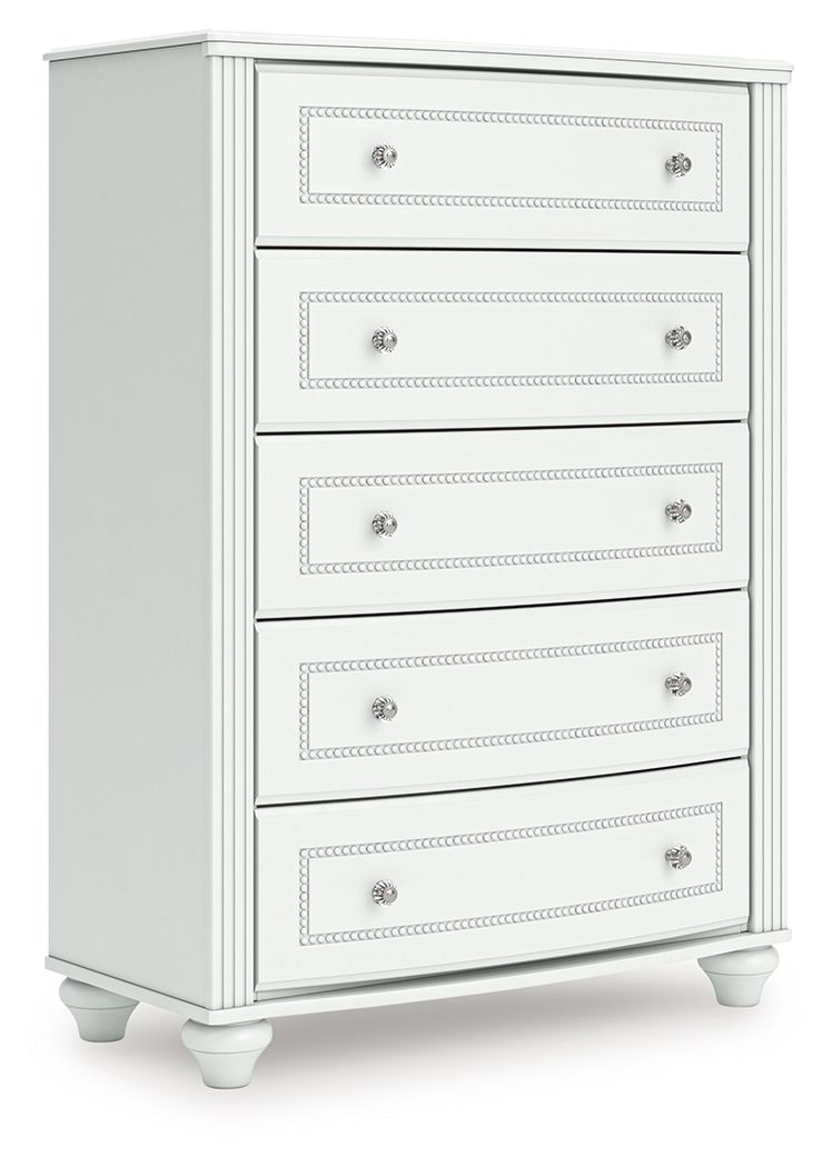 Kozlani - Five Drawer Chest - White - JaxCo Furniture