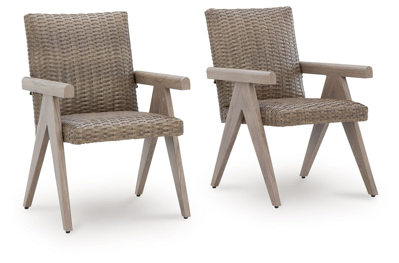 Cliff Trails - Beige - Arm Chair (Set of 2) - JaxCo Furniture