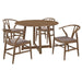 Dinah - 5 Piece Round Solid Wood Dining Set - Walnut - JaxCo Furniture