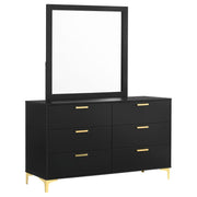Kendall - 6-Drawer Dresser With Mirror - JaxCo Furniture
