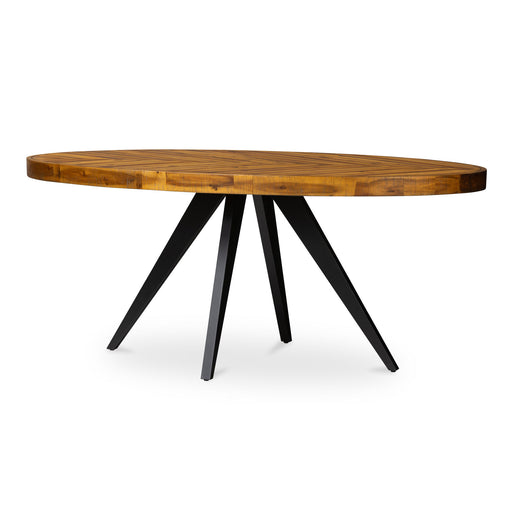 Parq - Oval Dining Table - Brown - JaxCo Furniture