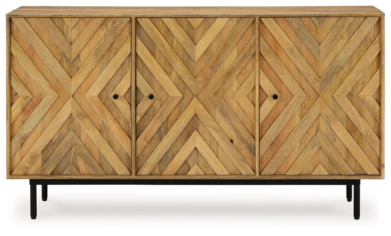 Cadewick - Natural - Accent Cabinet - JaxCo Furniture