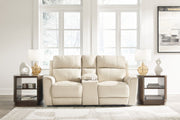 Dahlmoore - Almond - Dbl Power Reclining Loveseat With Console - JaxCo Furniture