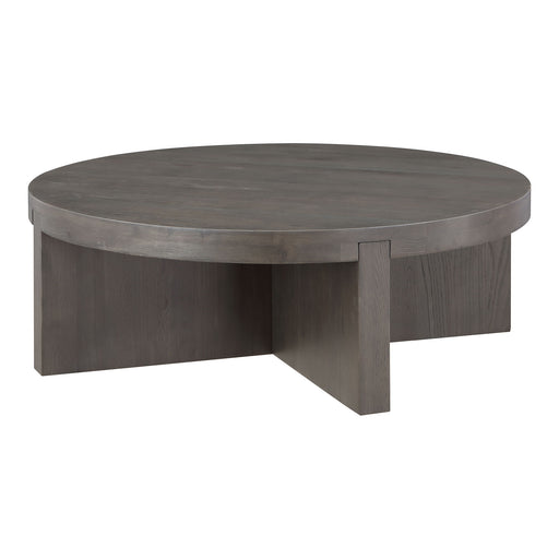 Folke - Round Coffee Table - Dark Gray - JaxCo Furniture