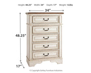Realyn - Chipped White - Chest - JaxCo Furniture