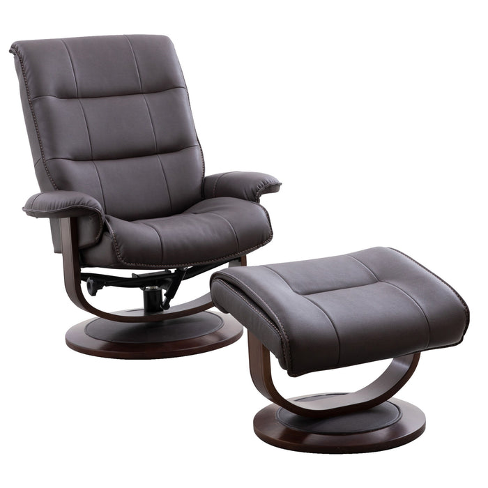 Knight - Manual Reclining Swivel Chair and Ottoman