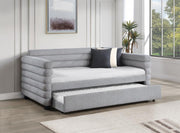 Patricia - Boucle Upholstered Day Bed With Trundle - JaxCo Furniture