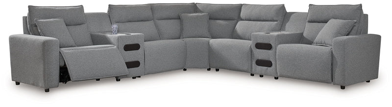 ModMax II - Salt And Pepper - Reclining Sectional - JaxCo Furniture