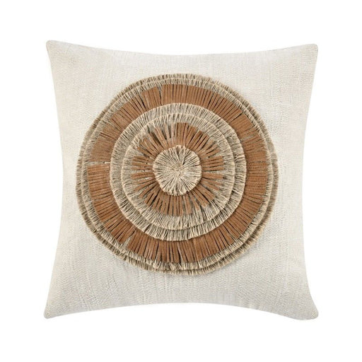 Timeless - TL Pueblo Leather Pillow - Chestnut/ Natural - JaxCo Furniture