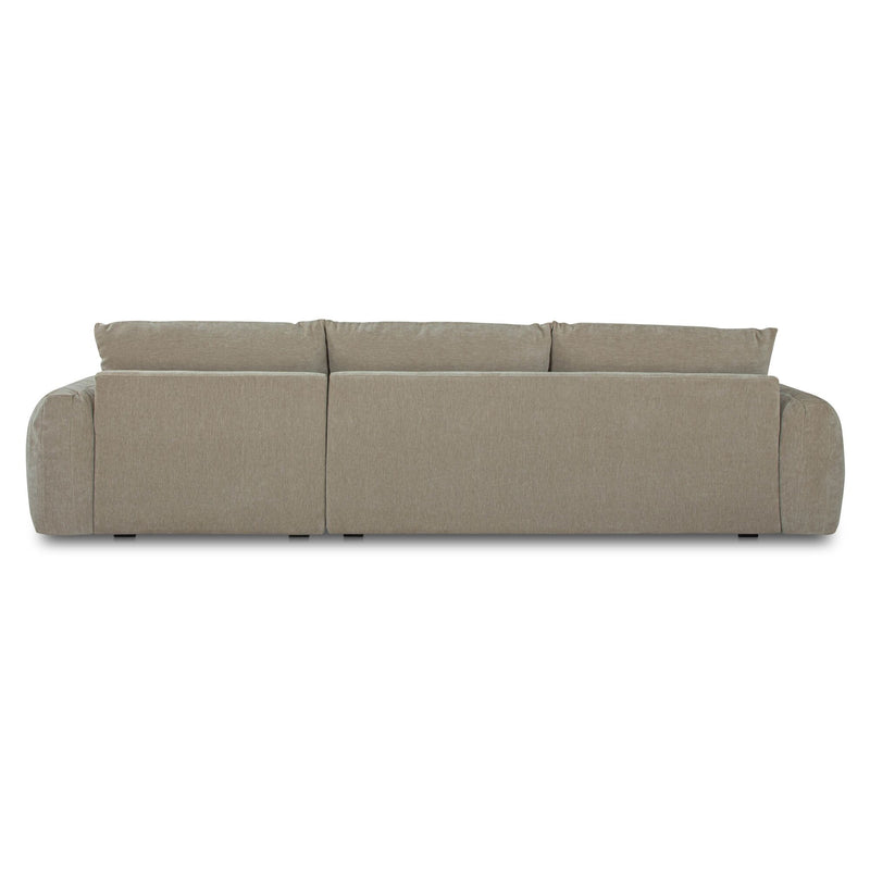 Berga - Sectional Pebble Right Stationary Sofa - Gray - JaxCo Furniture